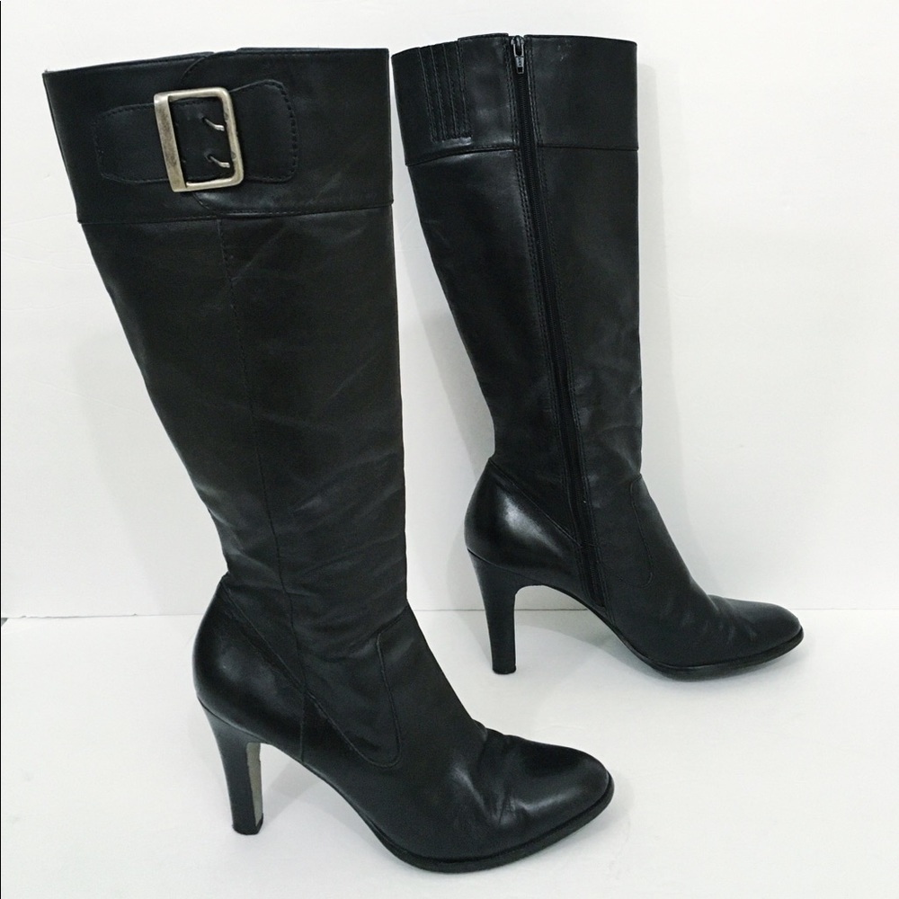 HAROLD’s Leather Black Knee High Boots 7.5